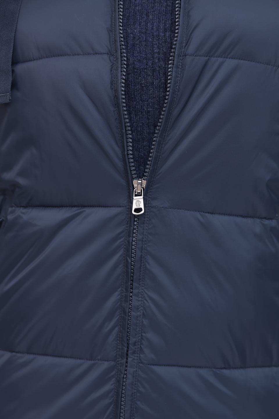 Пальто Pezzo стеганое тёмно-синее