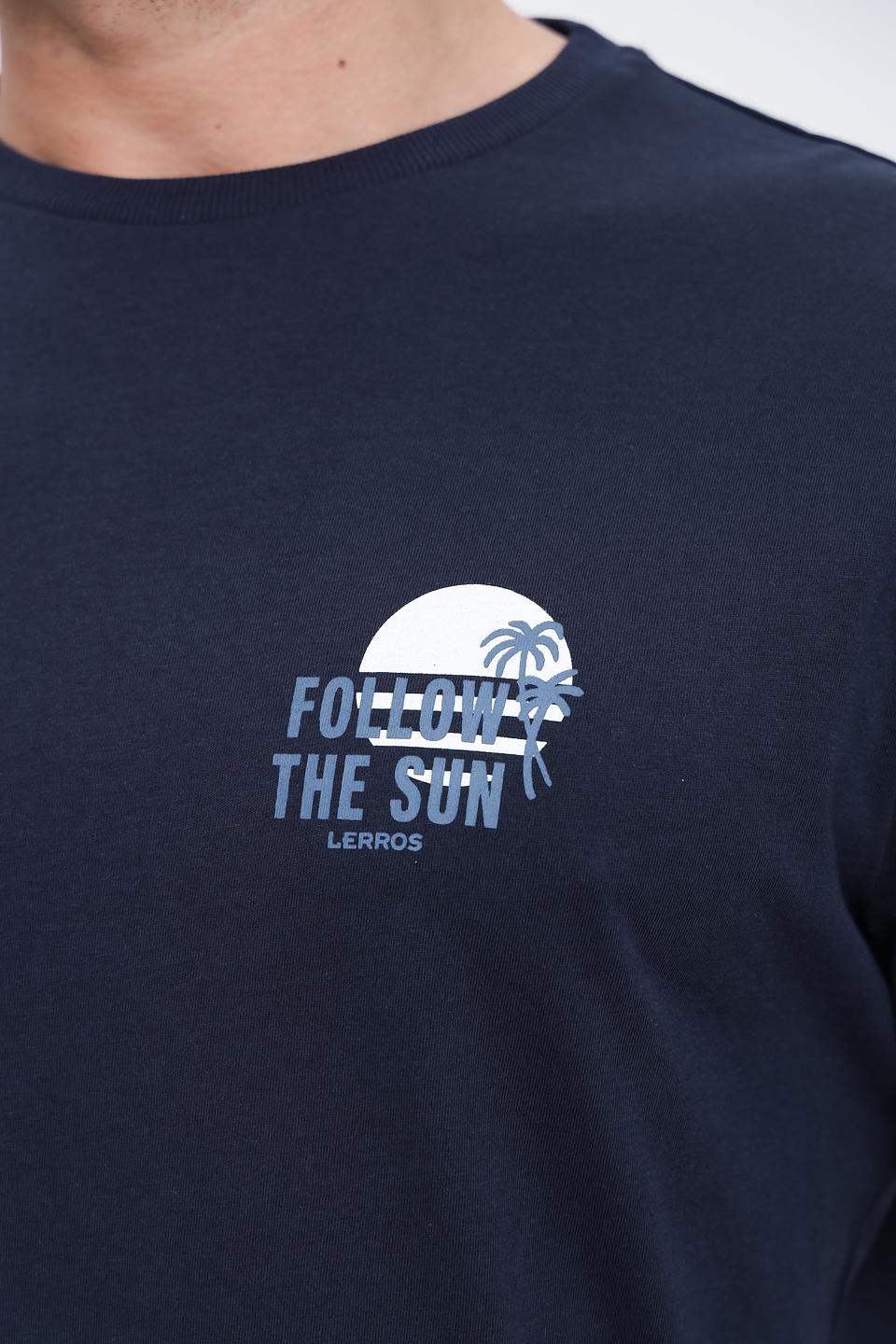 Футболка Lerros с принтом темно-синяя