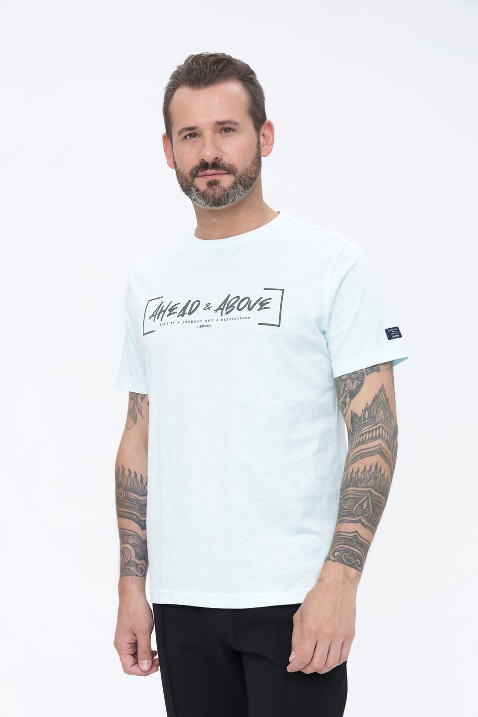 Футболка Lerros мятная с принтом