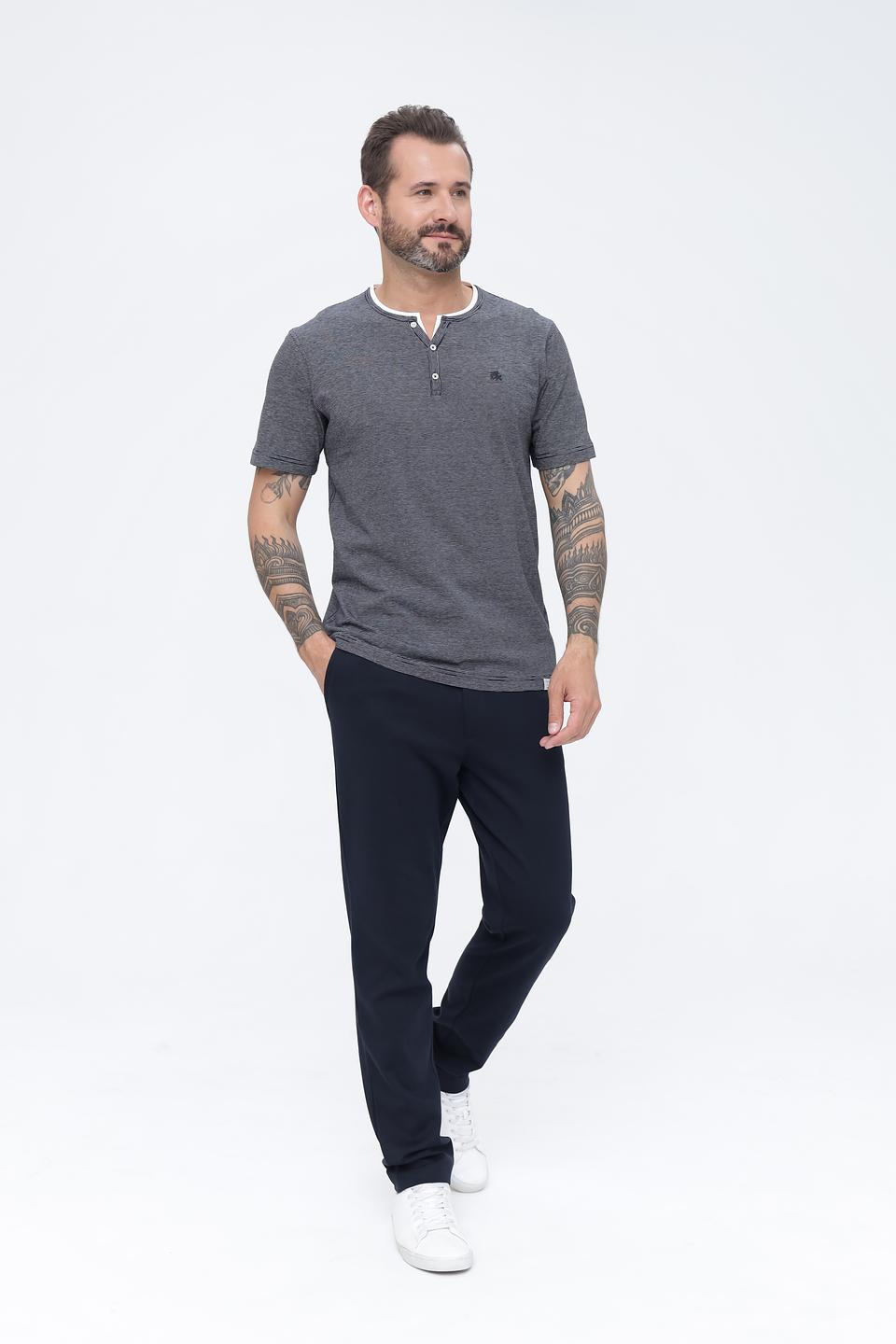 Поло Lerros в полоску синий