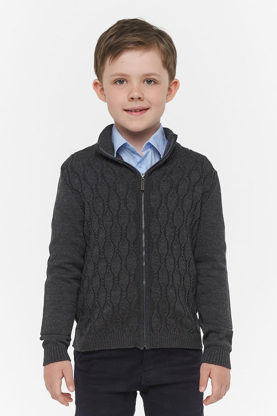 Кардиган VAY серый с косами