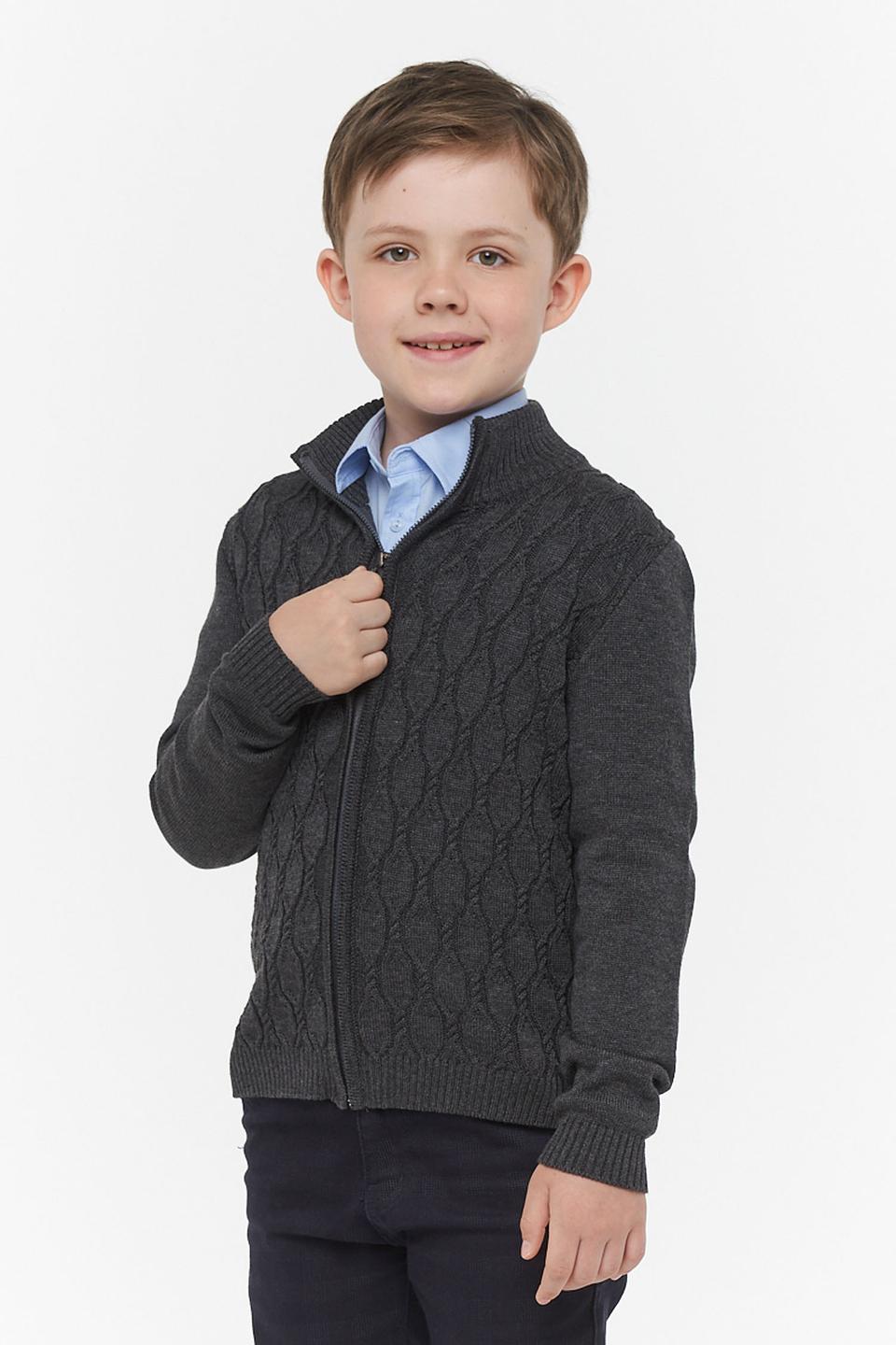 Кардиган VAY серый с косами