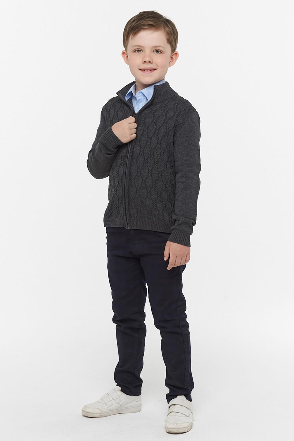 Кардиган VAY серый с косами