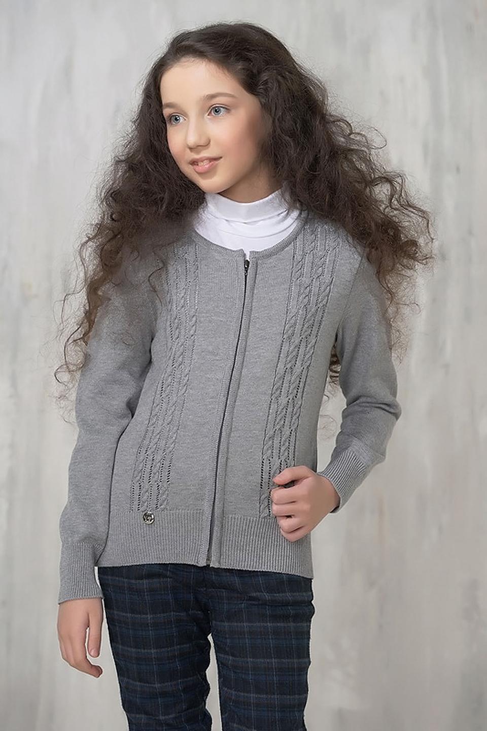 Кардиган VAY серый с косами