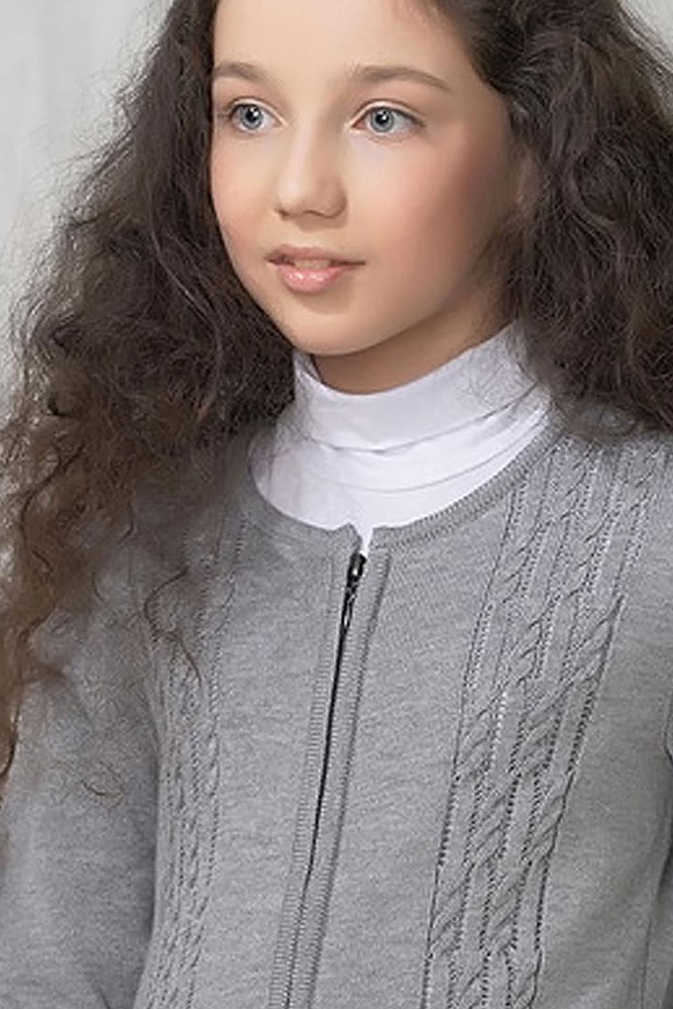 Кардиган VAY серый с косами