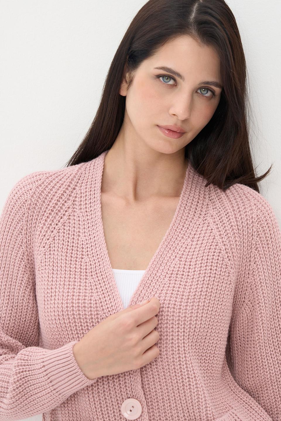 Кардиган BE YOU вязаный розовый
