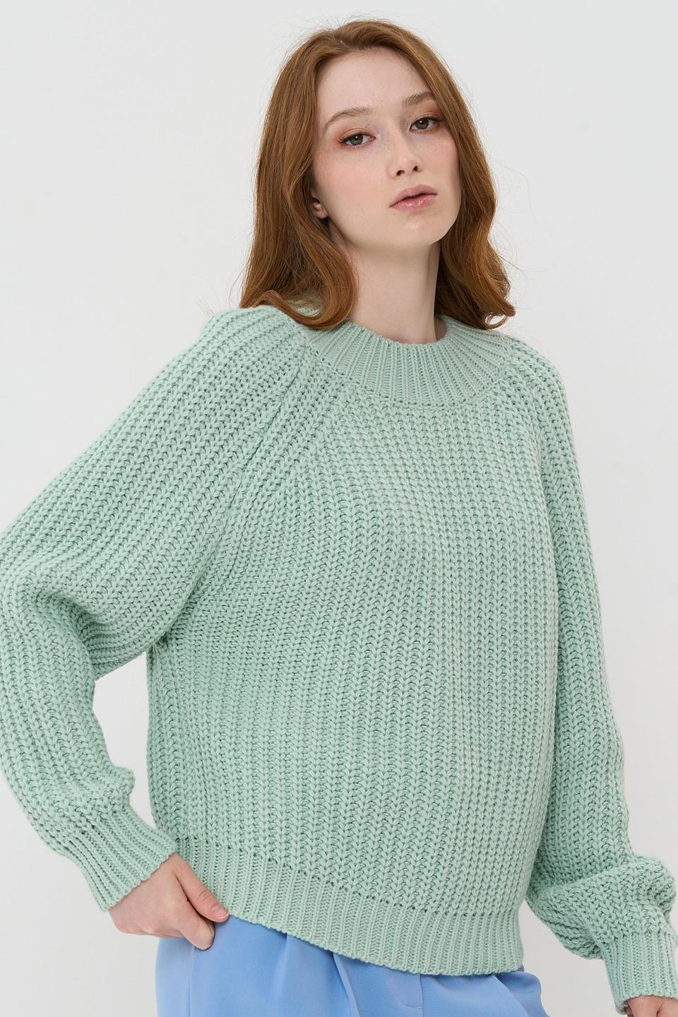 Джемпер BE YOU вязаный мятный