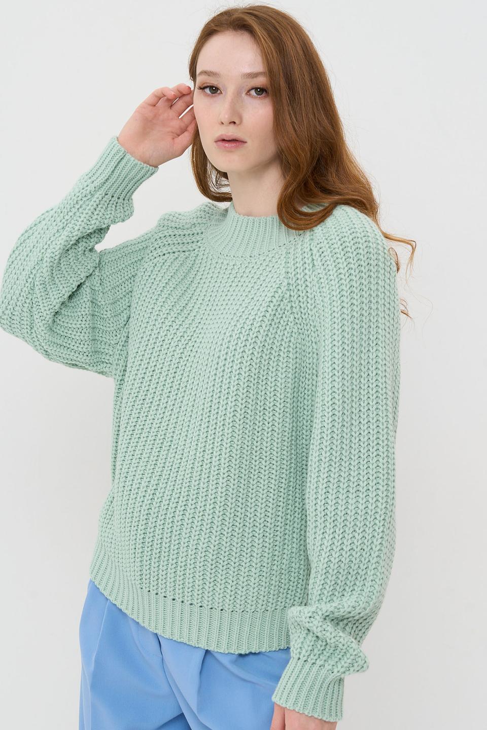 Джемпер BE YOU вязаный мятный