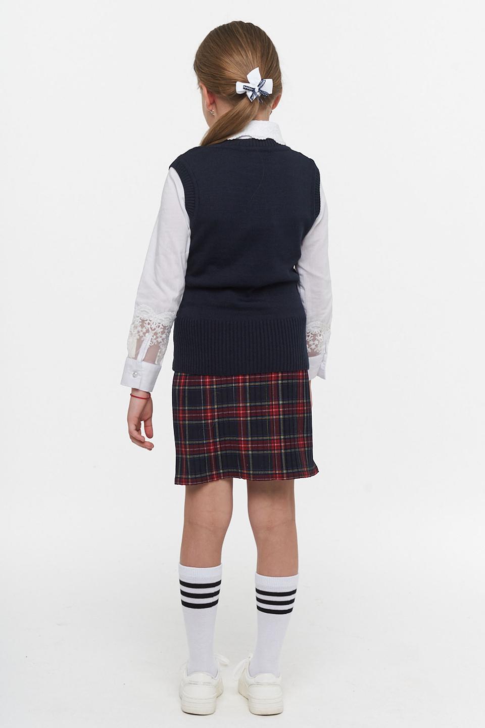 Жилет VAY girl синий с ромбами