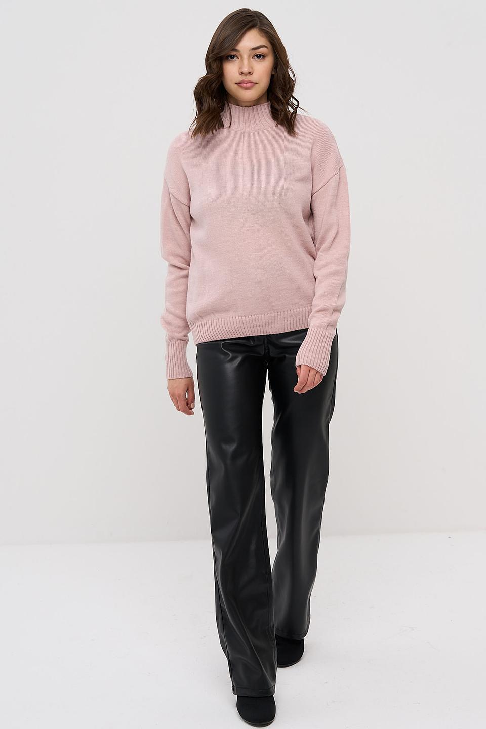 Джемпер NEWVAY пудровый с горлом