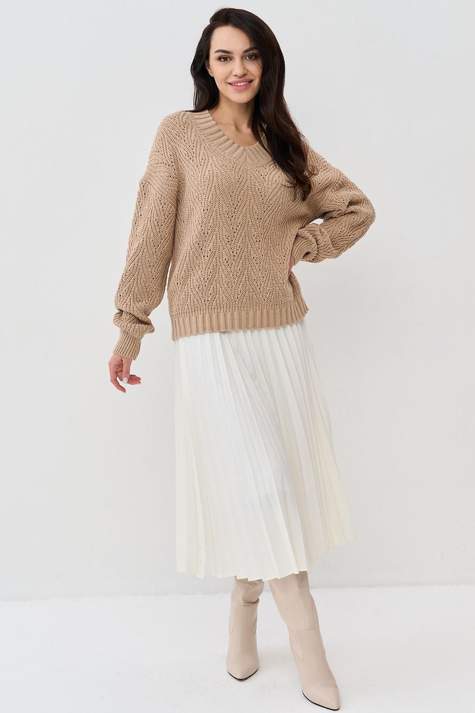 Джемпер NEWVAY вязаный бежевый