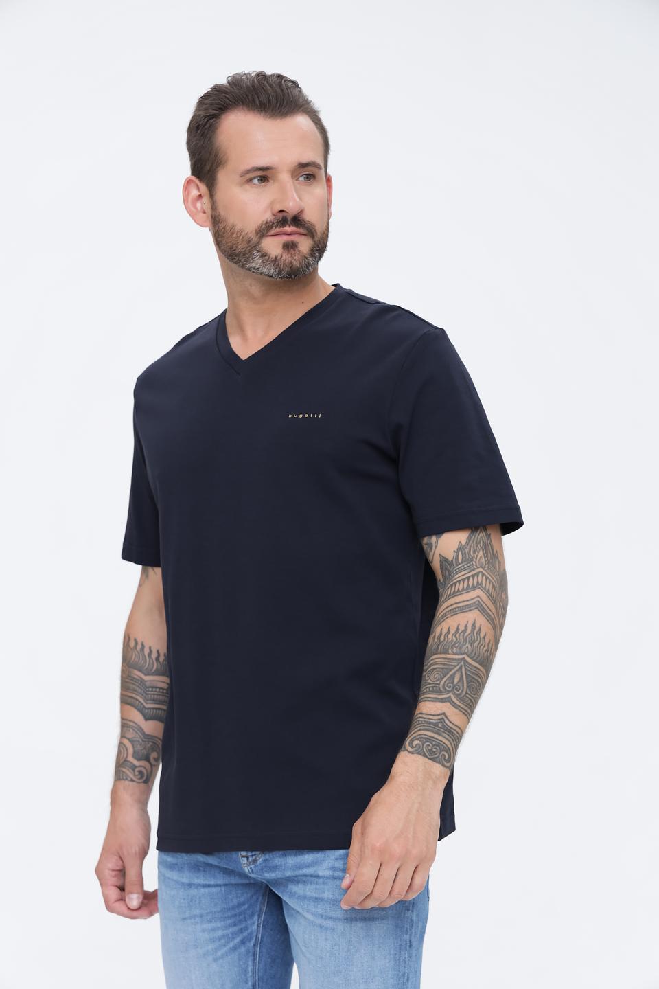 Футболка Bugatti V-neck темно-синяя