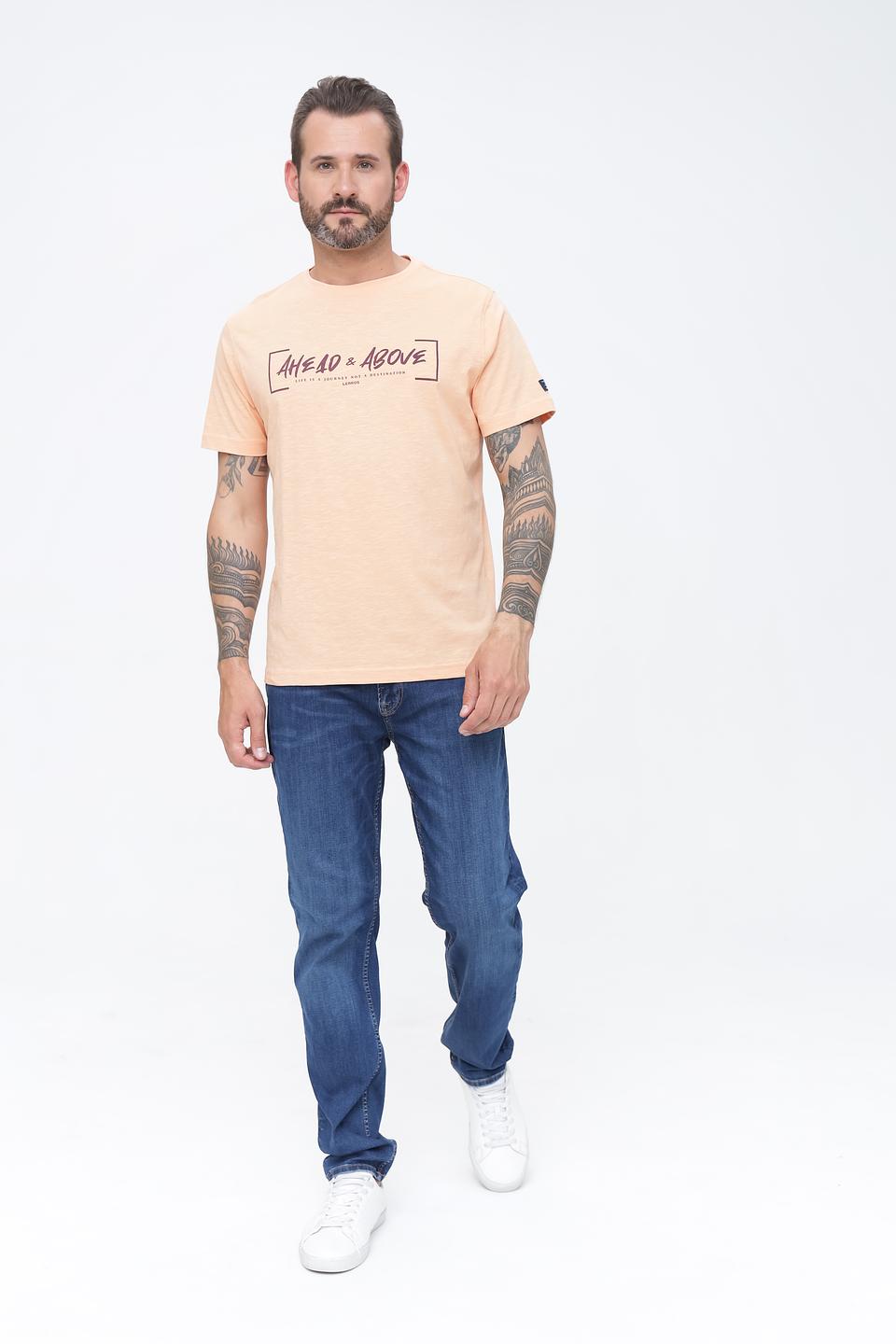 Футболка Lerros с принтом персиковый