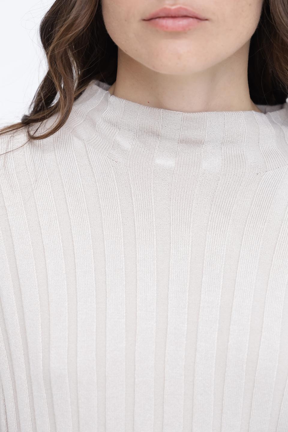 Пуловер Broadway в рубчик бежевый