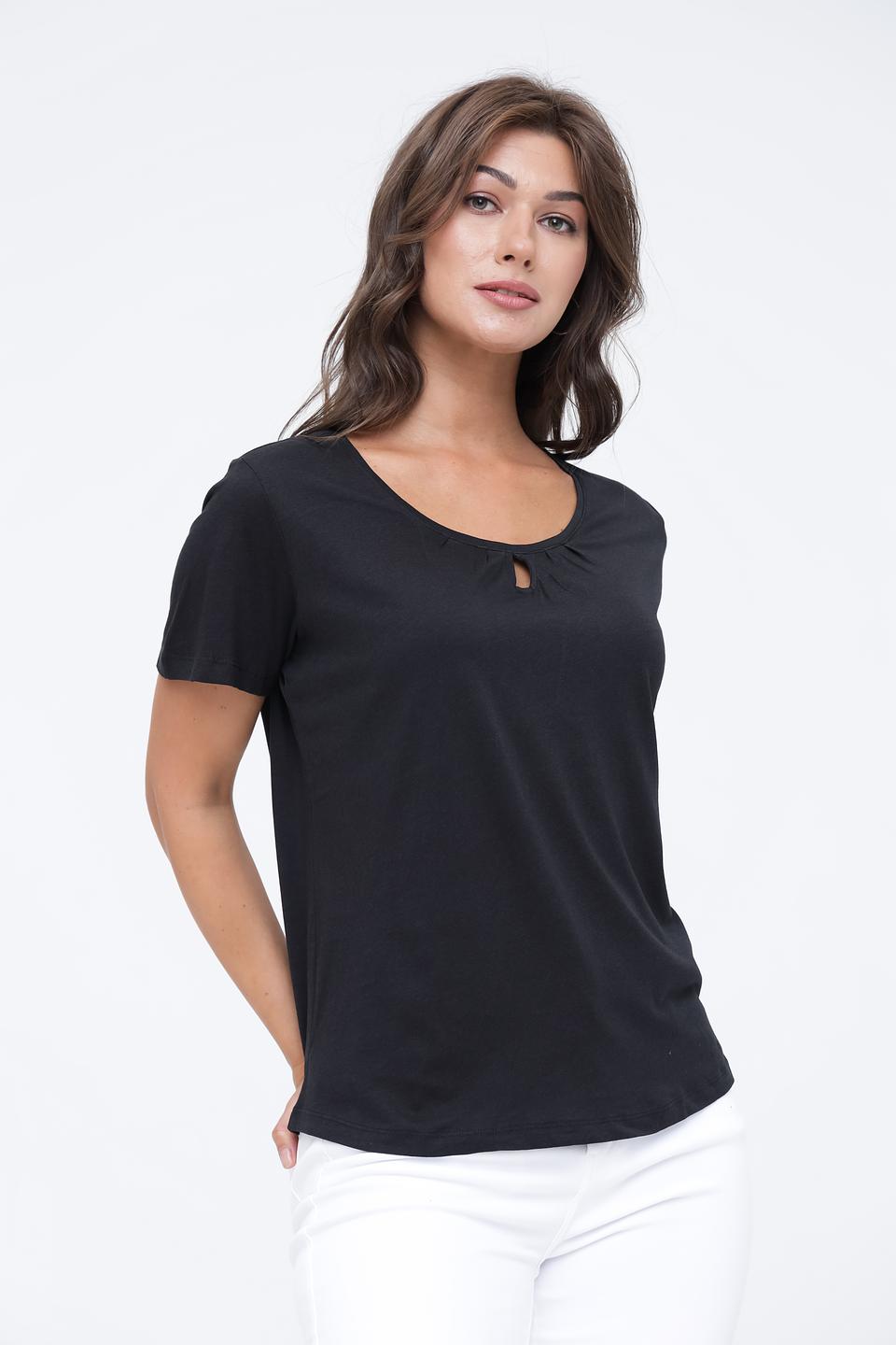 Футболка Broadway с вырезом чёрная