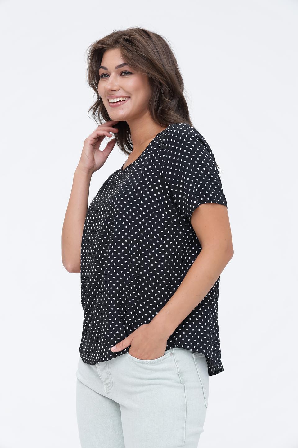 Блуза Broadway в горошек чёрный