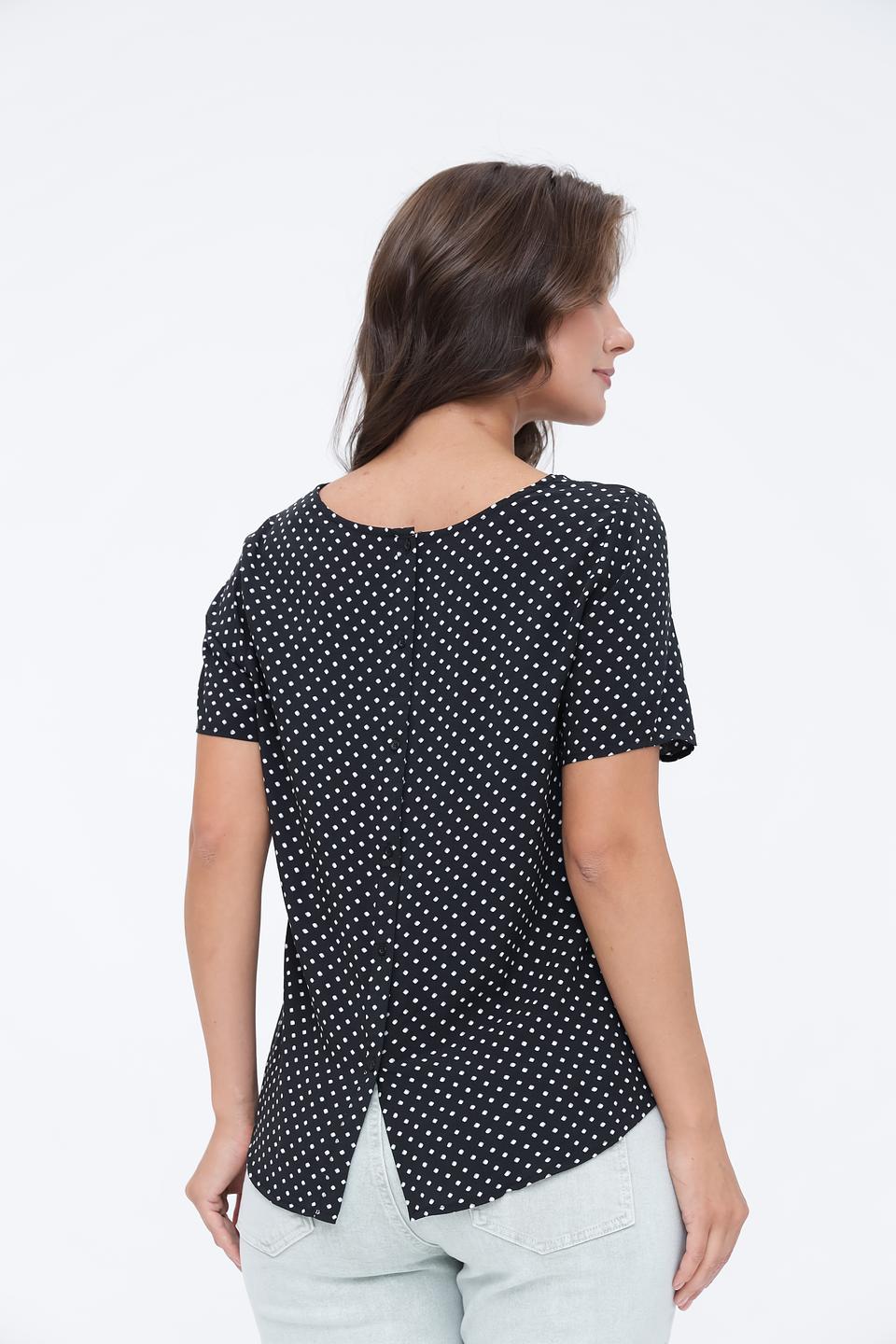 Блуза Broadway в горошек чёрный