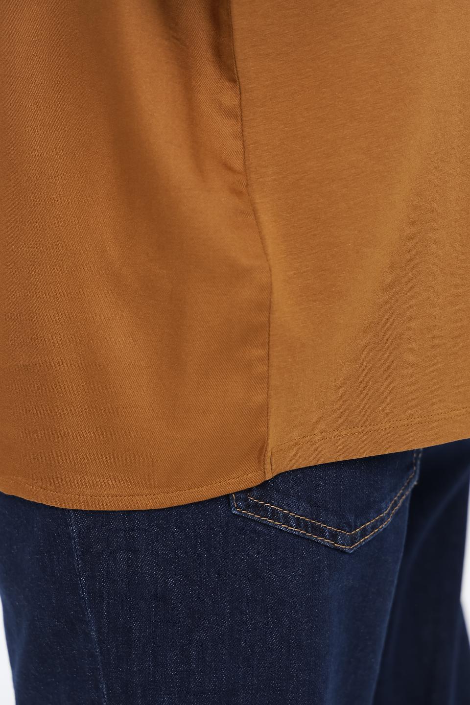 Блуза Oui с карманом горчичный