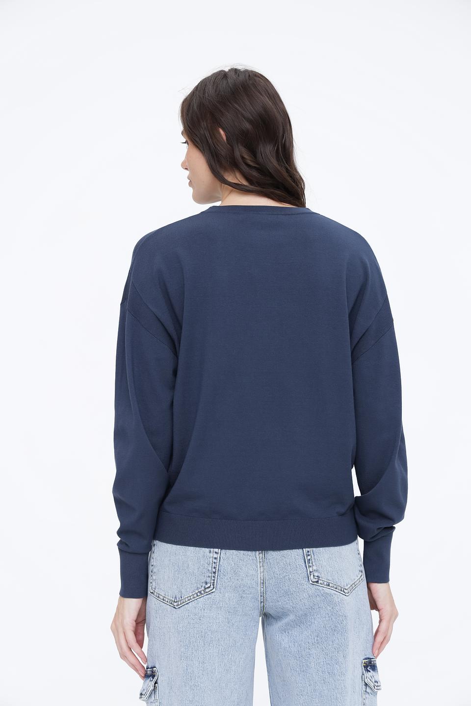 Пуловер Luisa Cerano синий базовый