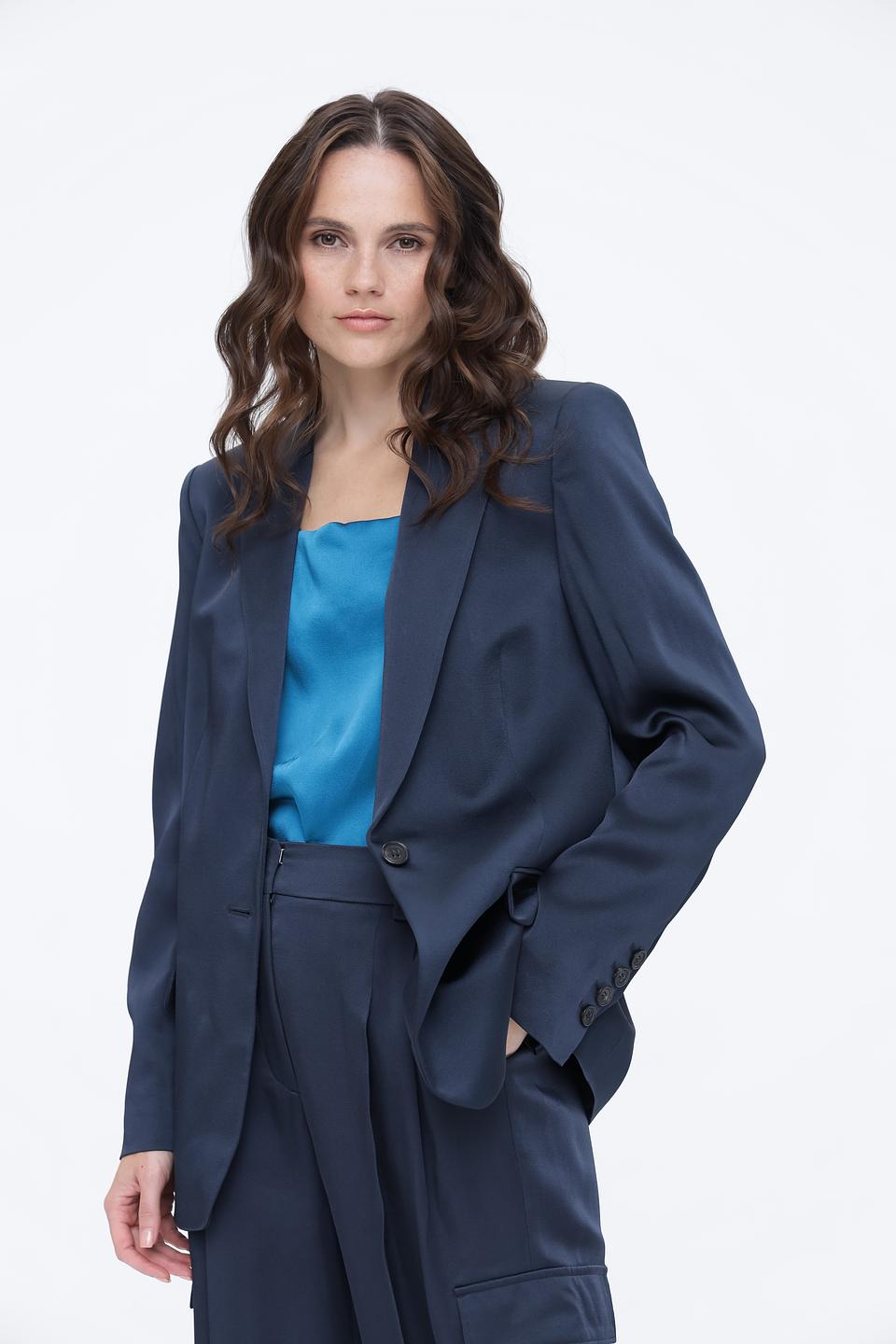 Жакет Luisa Cerano синий приталенный