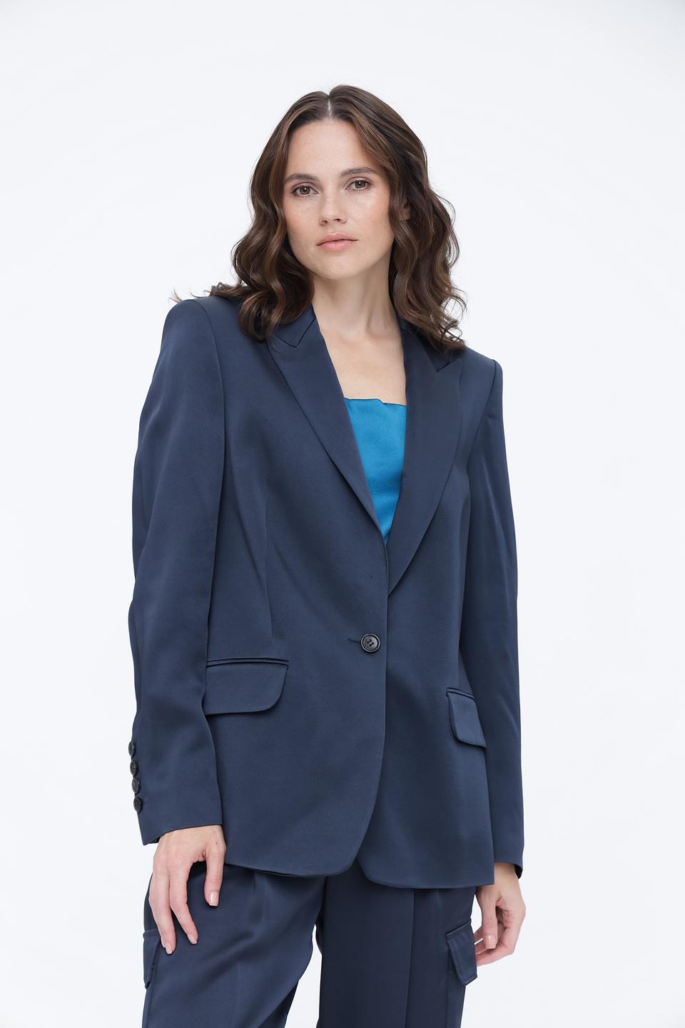 Жакет Luisa Cerano синий приталенный