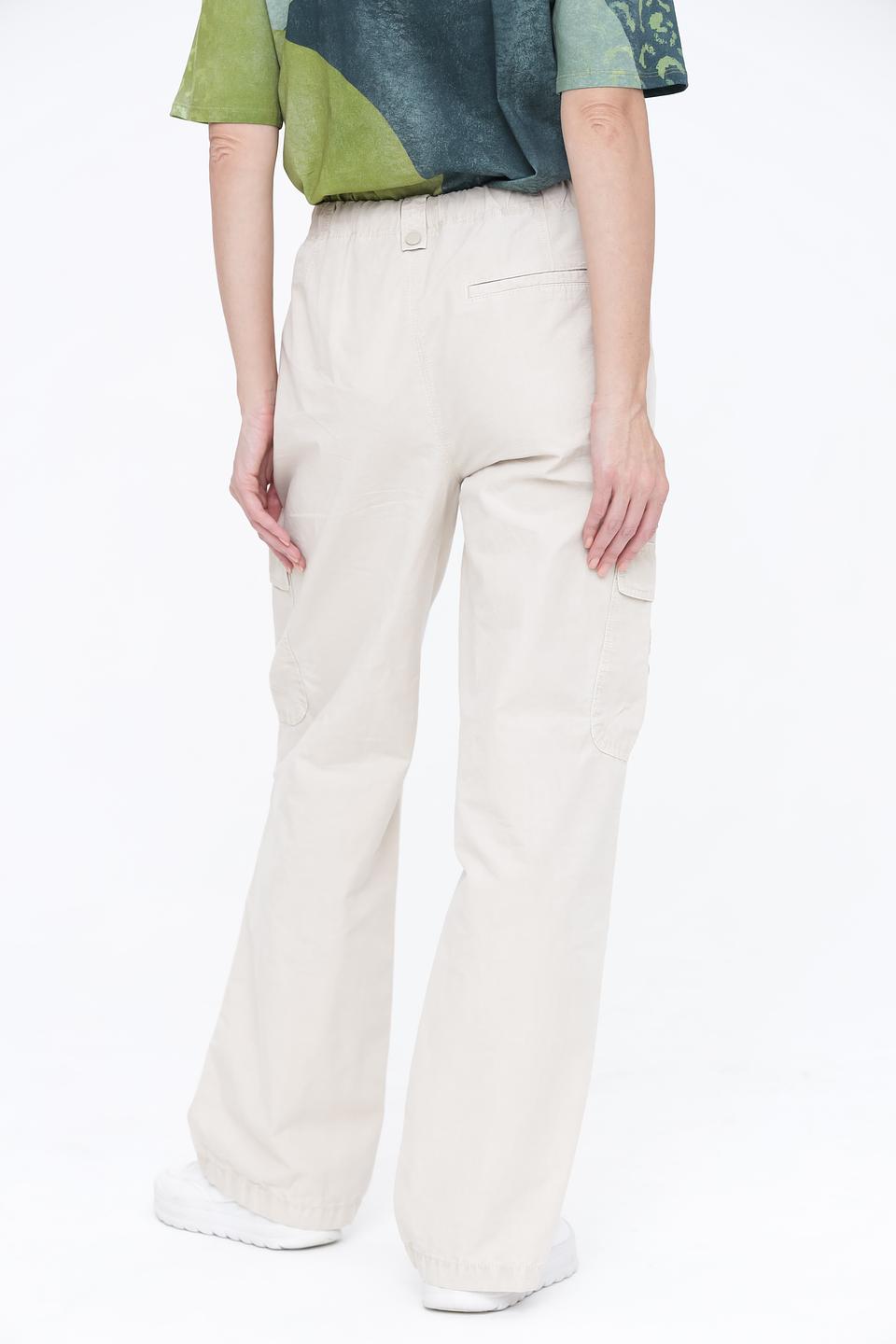 Брюки карго Oui бежевые