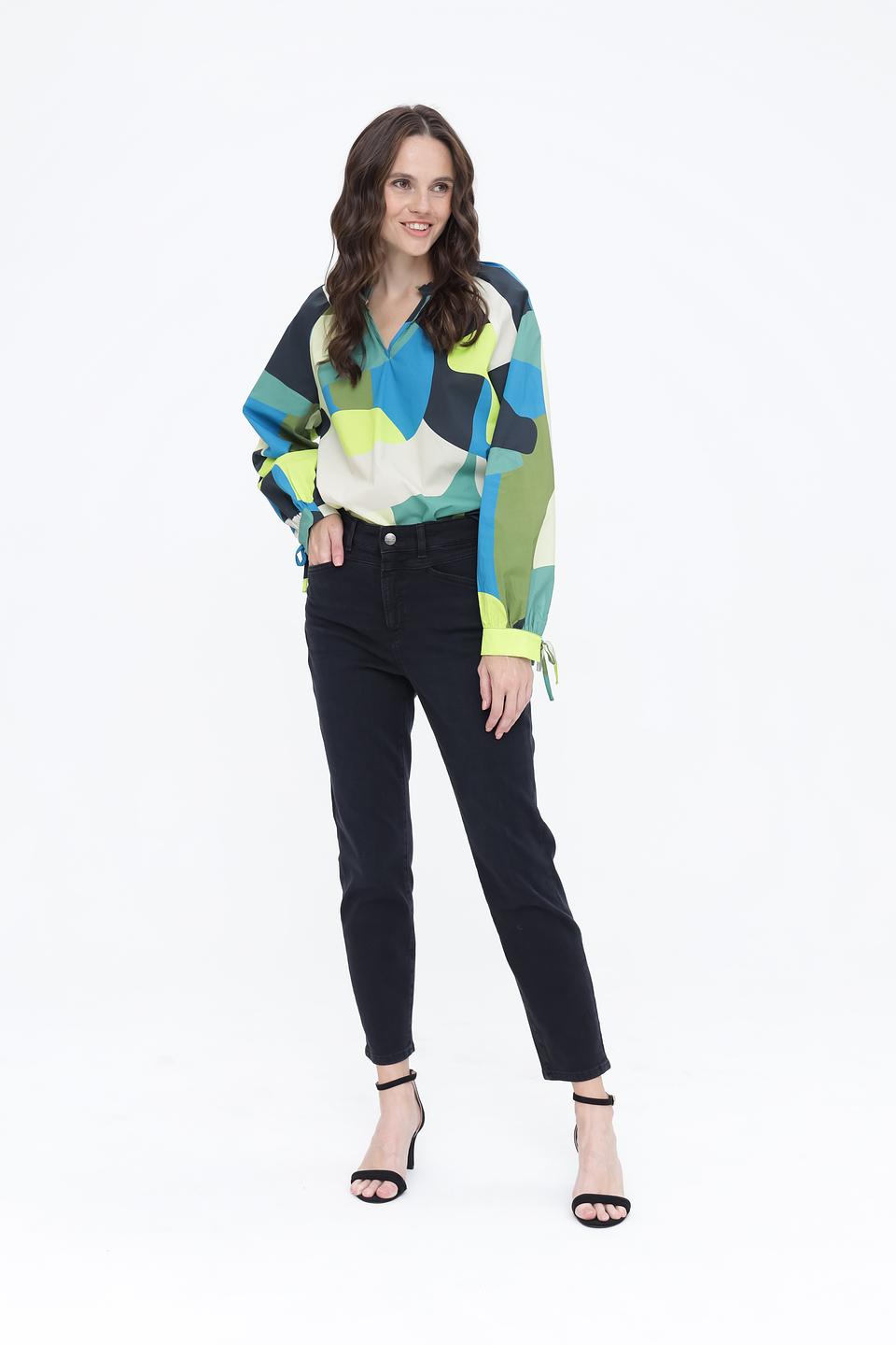 Блуза Oui с геометрическим принтом