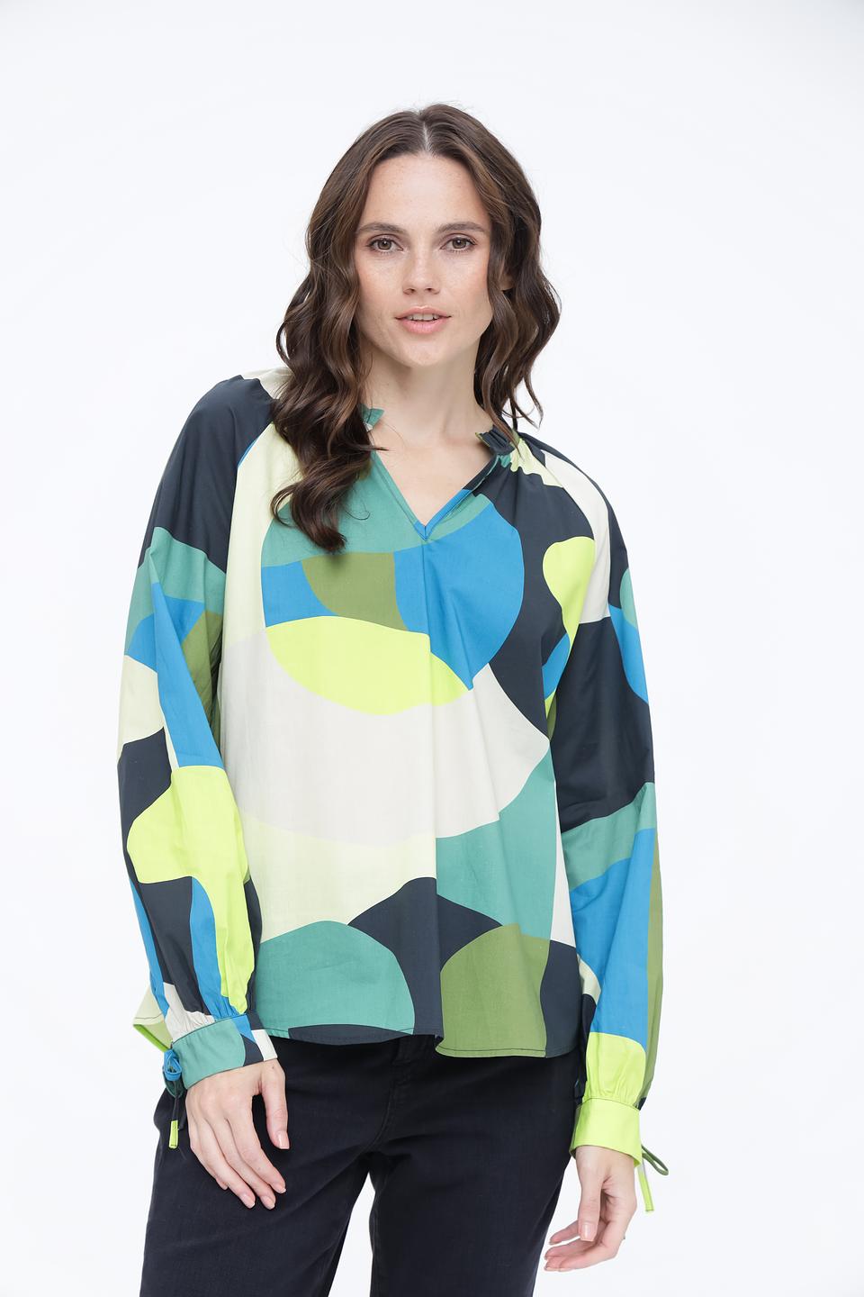 Блуза Oui с геометрическим принтом
