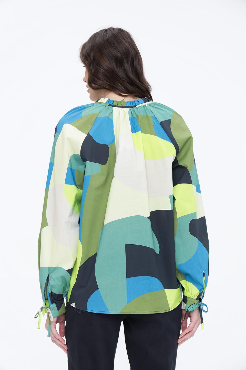 Блуза Oui с геометрическим принтом