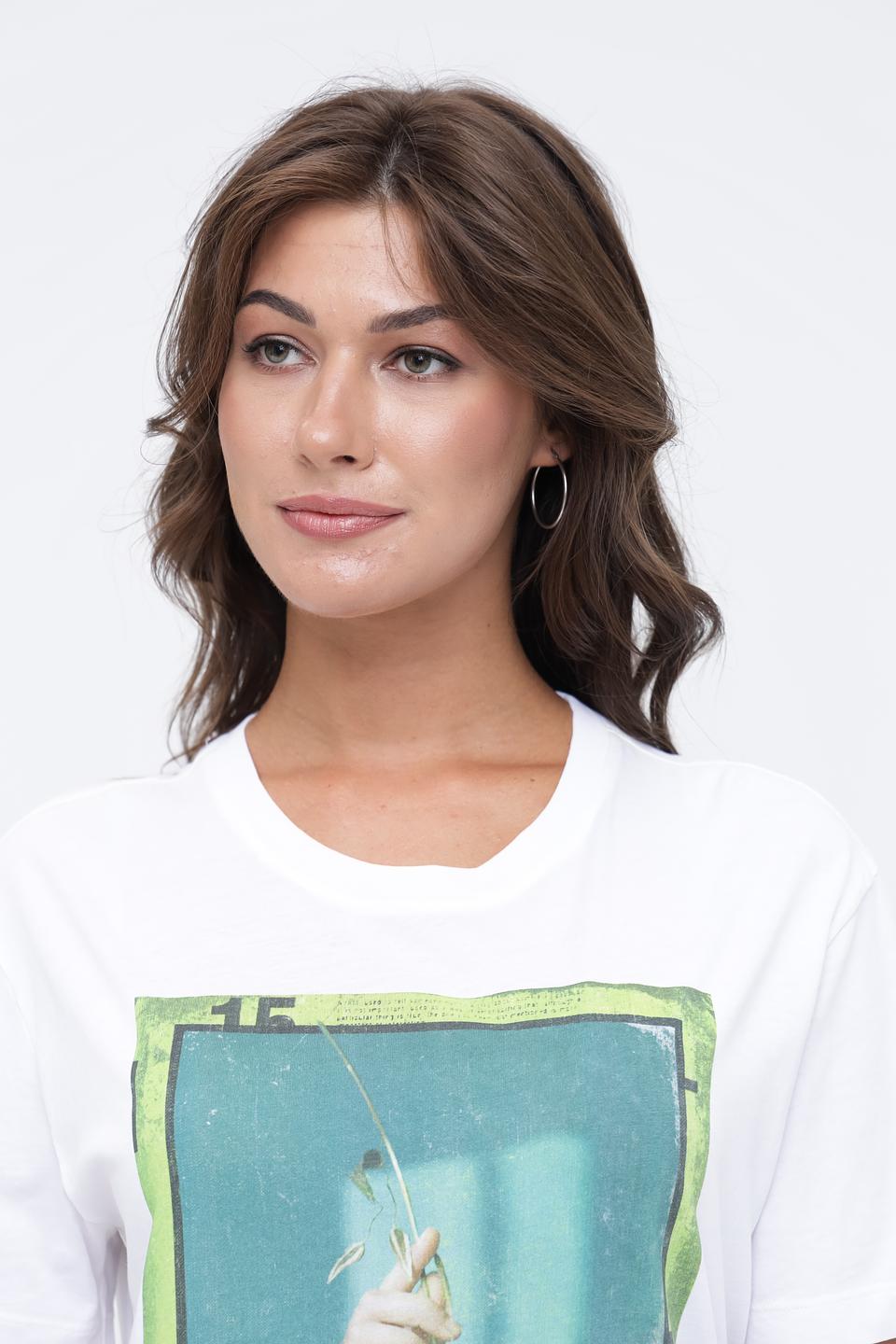 Футболка Oui с принтом кота