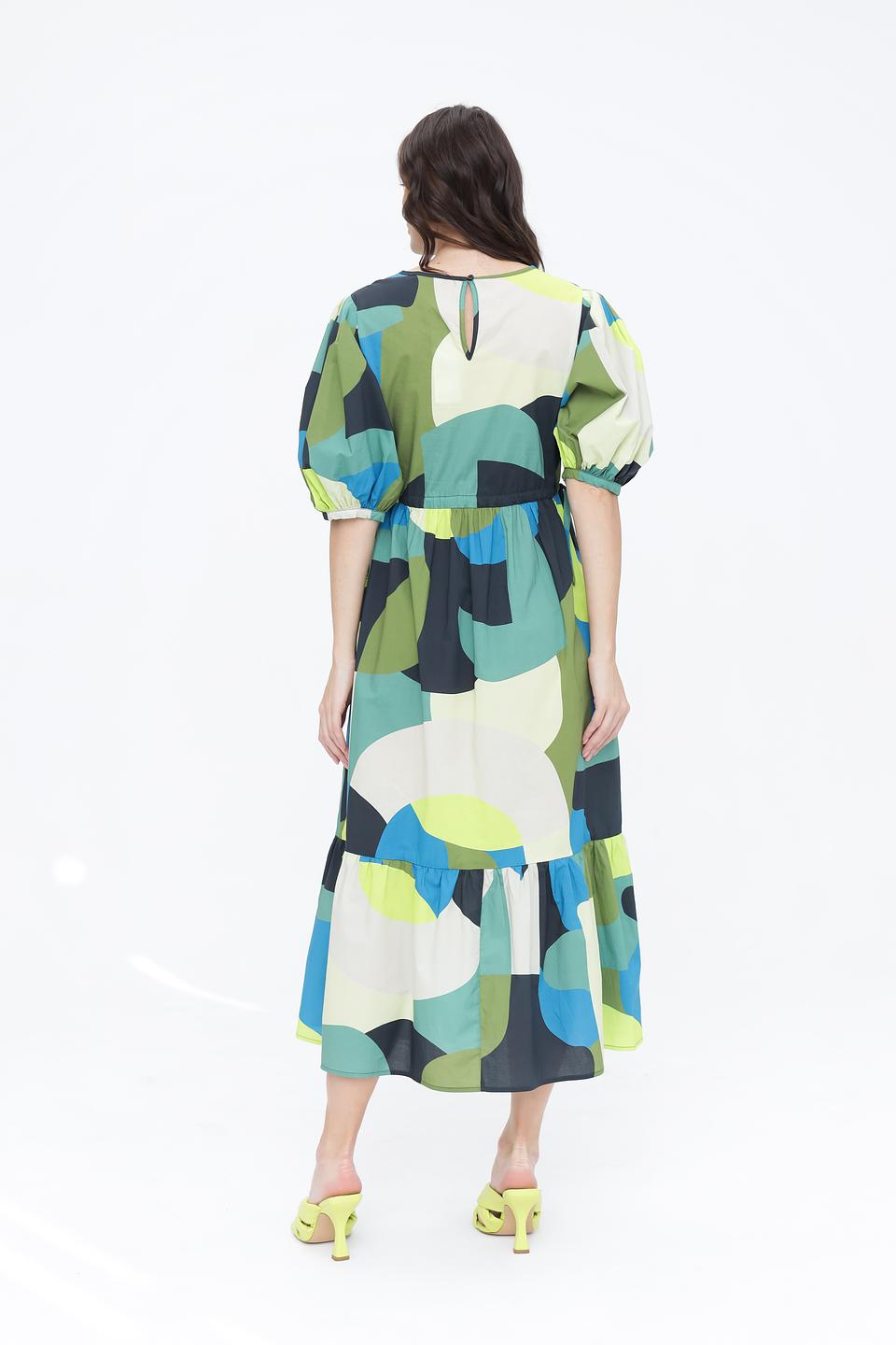 Платье Oui с геометрическим принтом