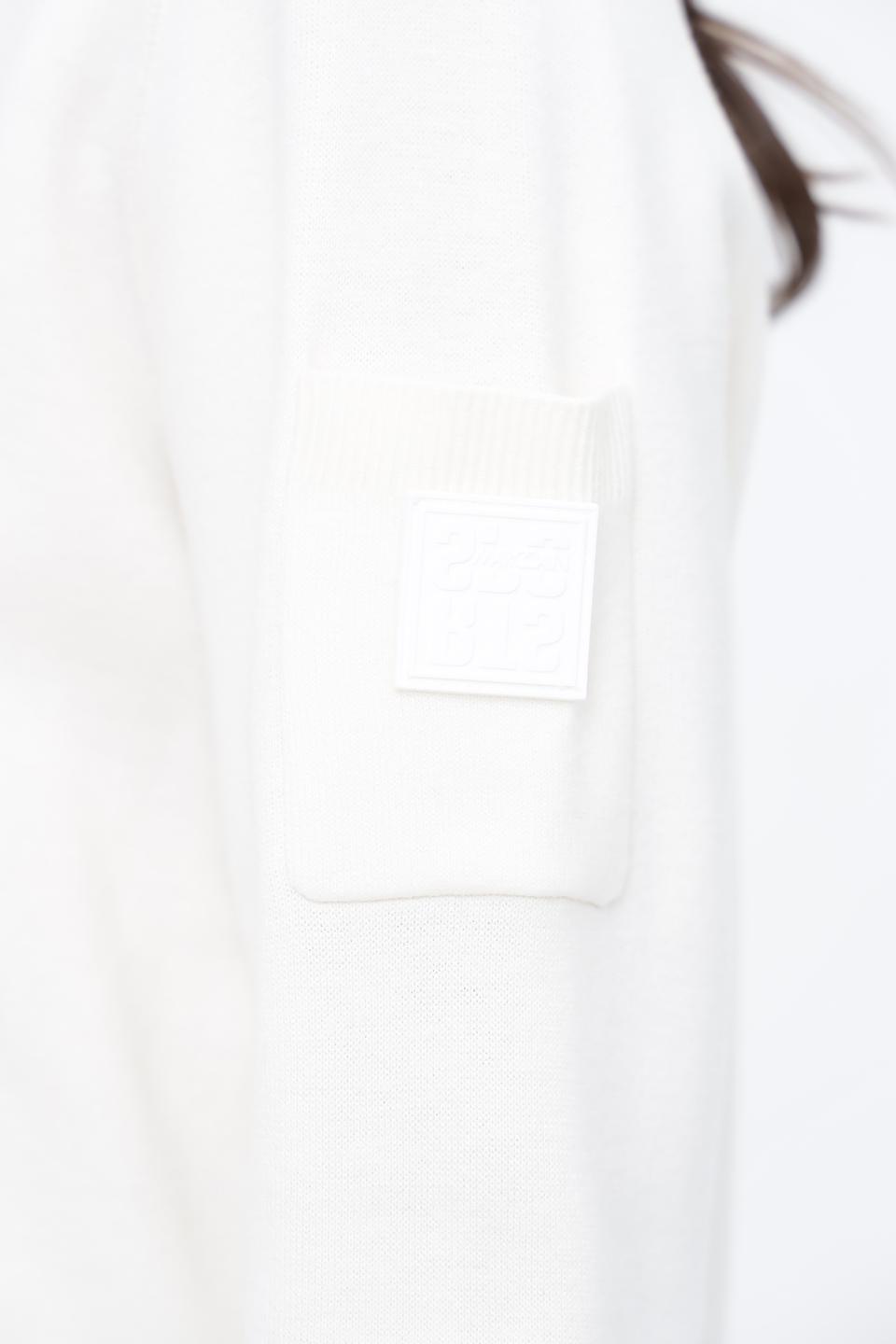 Пуловер Marc Cain белый с карманом