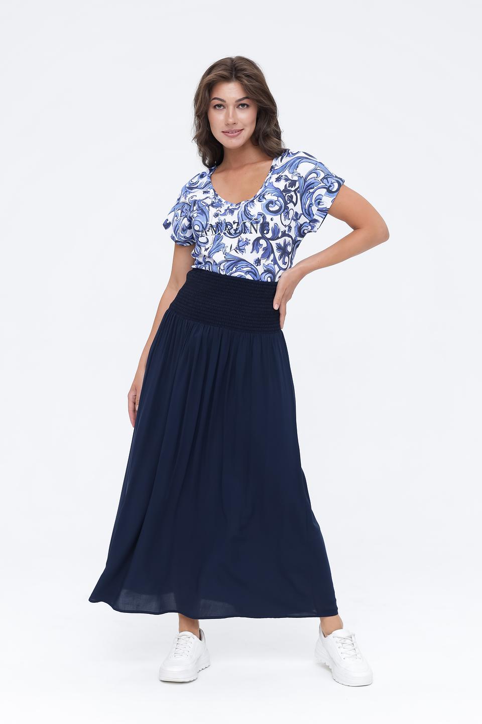 Юбка Monari темно-синяя с резинкой