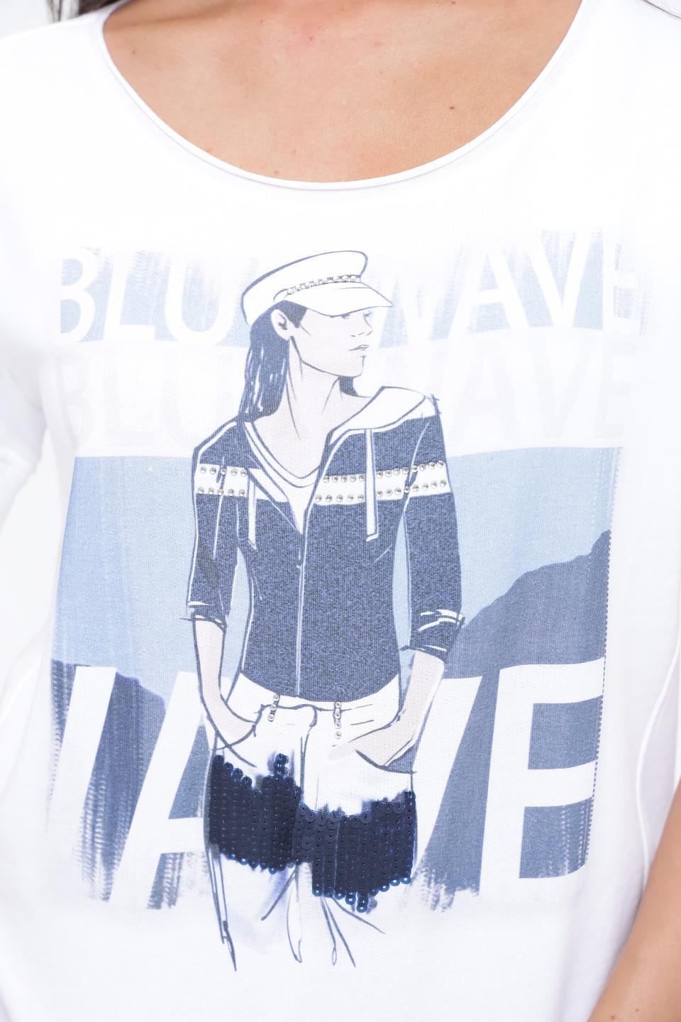 Футболка Monari с принтом Blue Wave