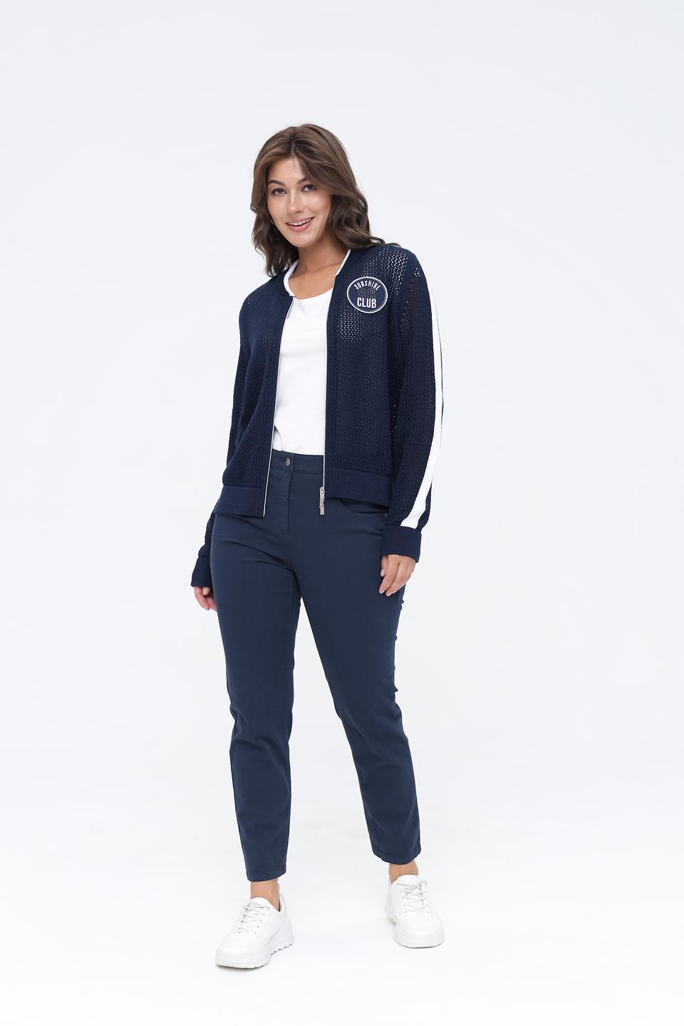 Жакет Monari с вышивкой синий