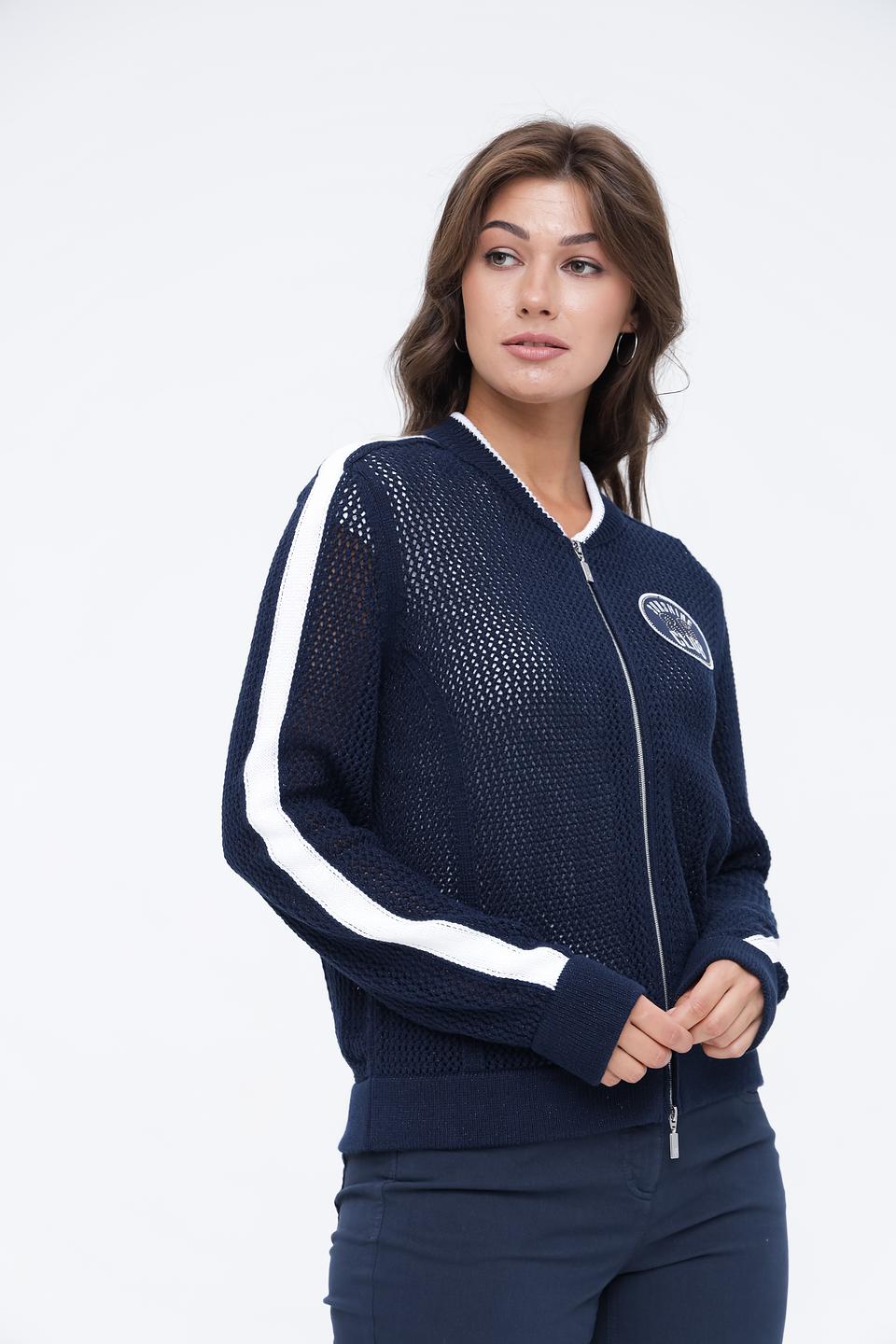 Жакет Monari с вышивкой синий