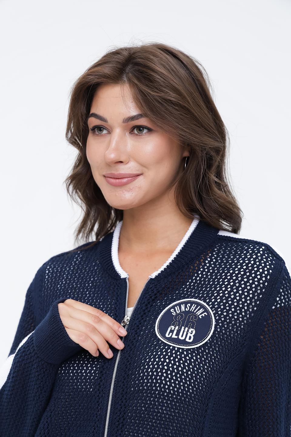 Жакет Monari с вышивкой синий