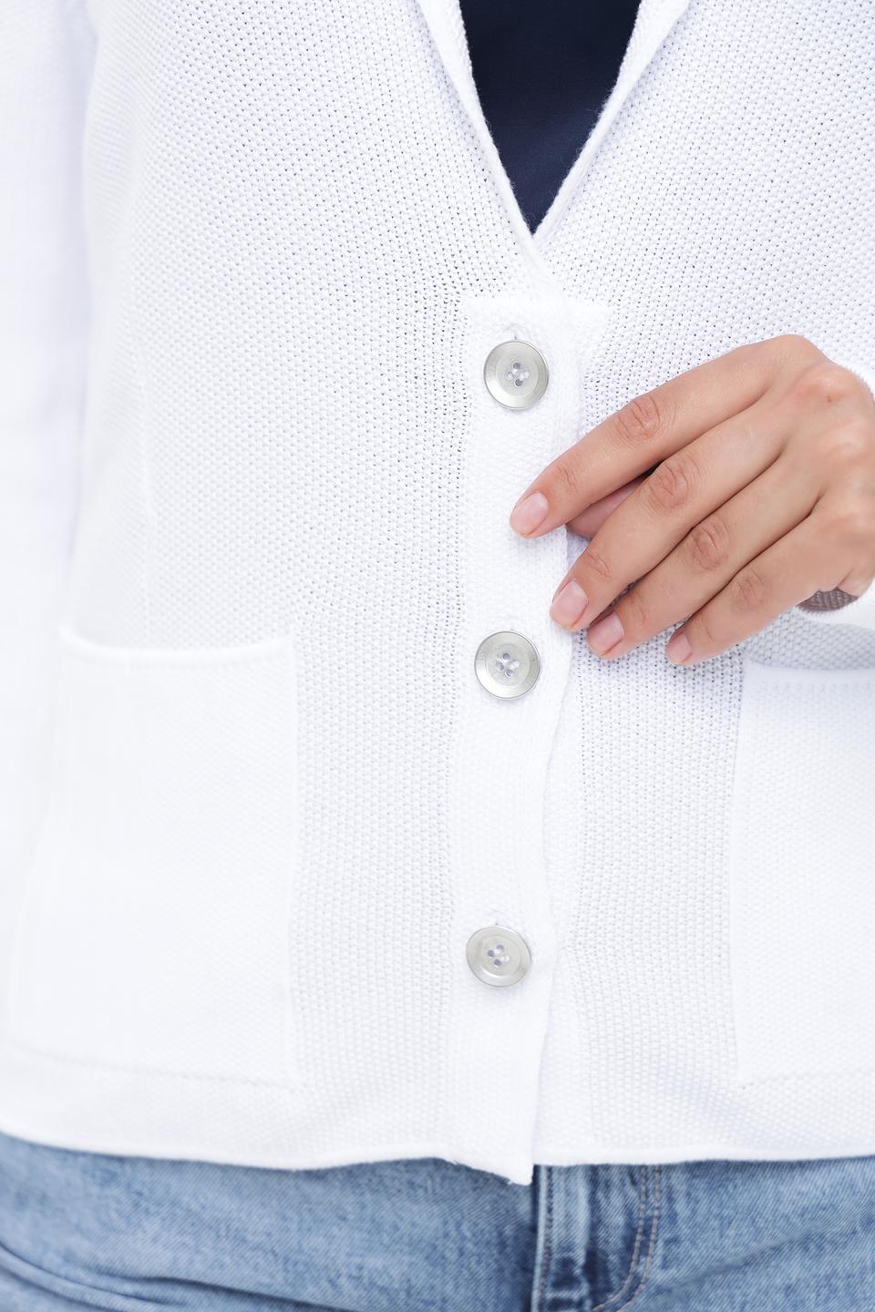 Жакет Monari белый трикотажный