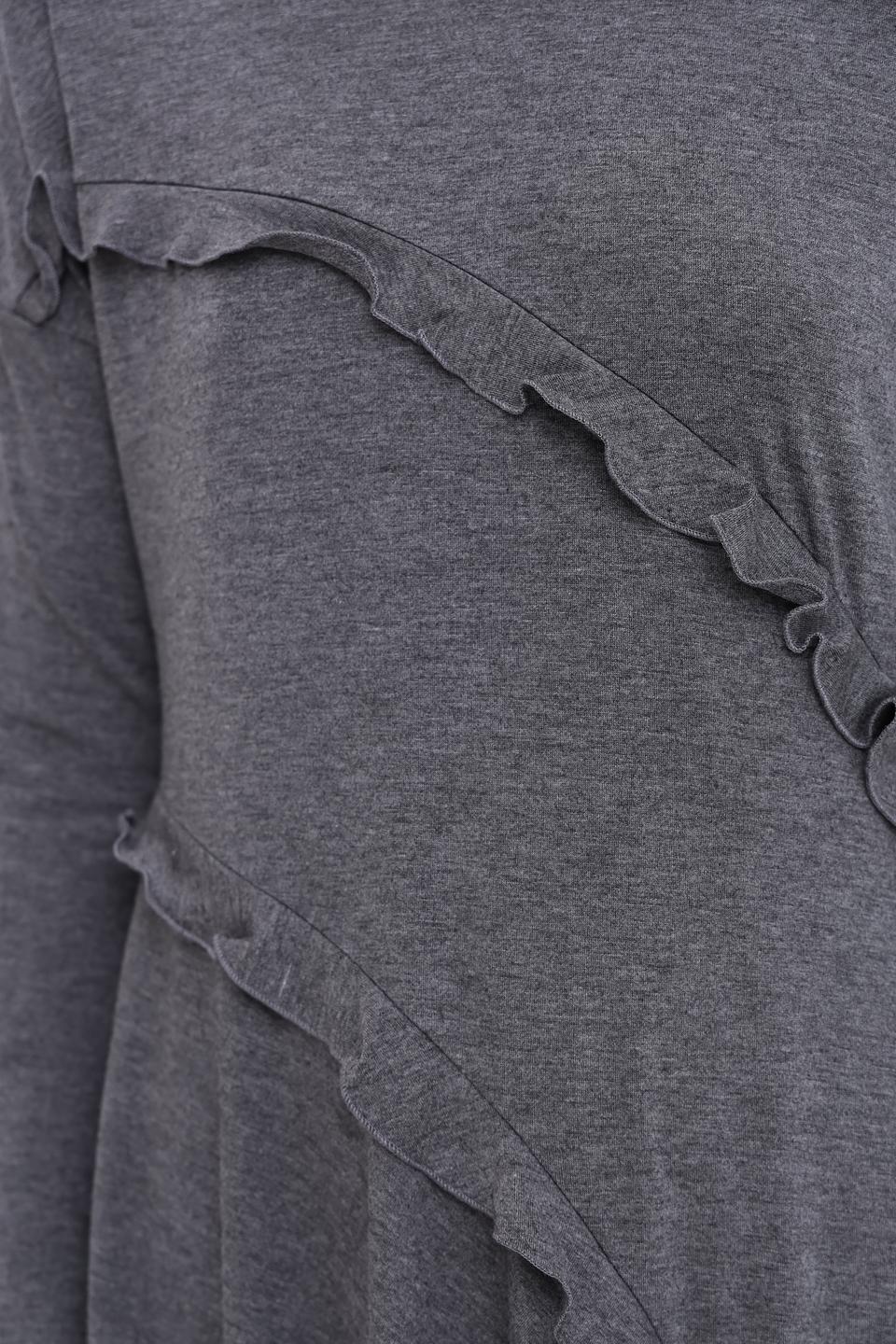 Платье Beatris с рюшами серое