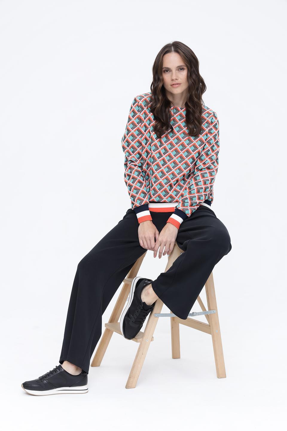 Пуловер Beatris с геометрическим узором