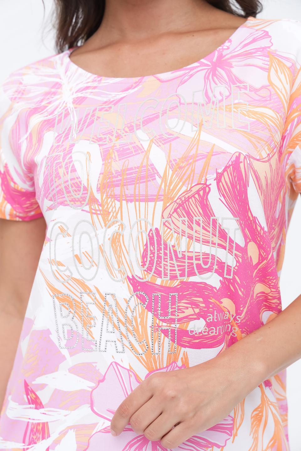 Футболка Monari с тропическим принтом
