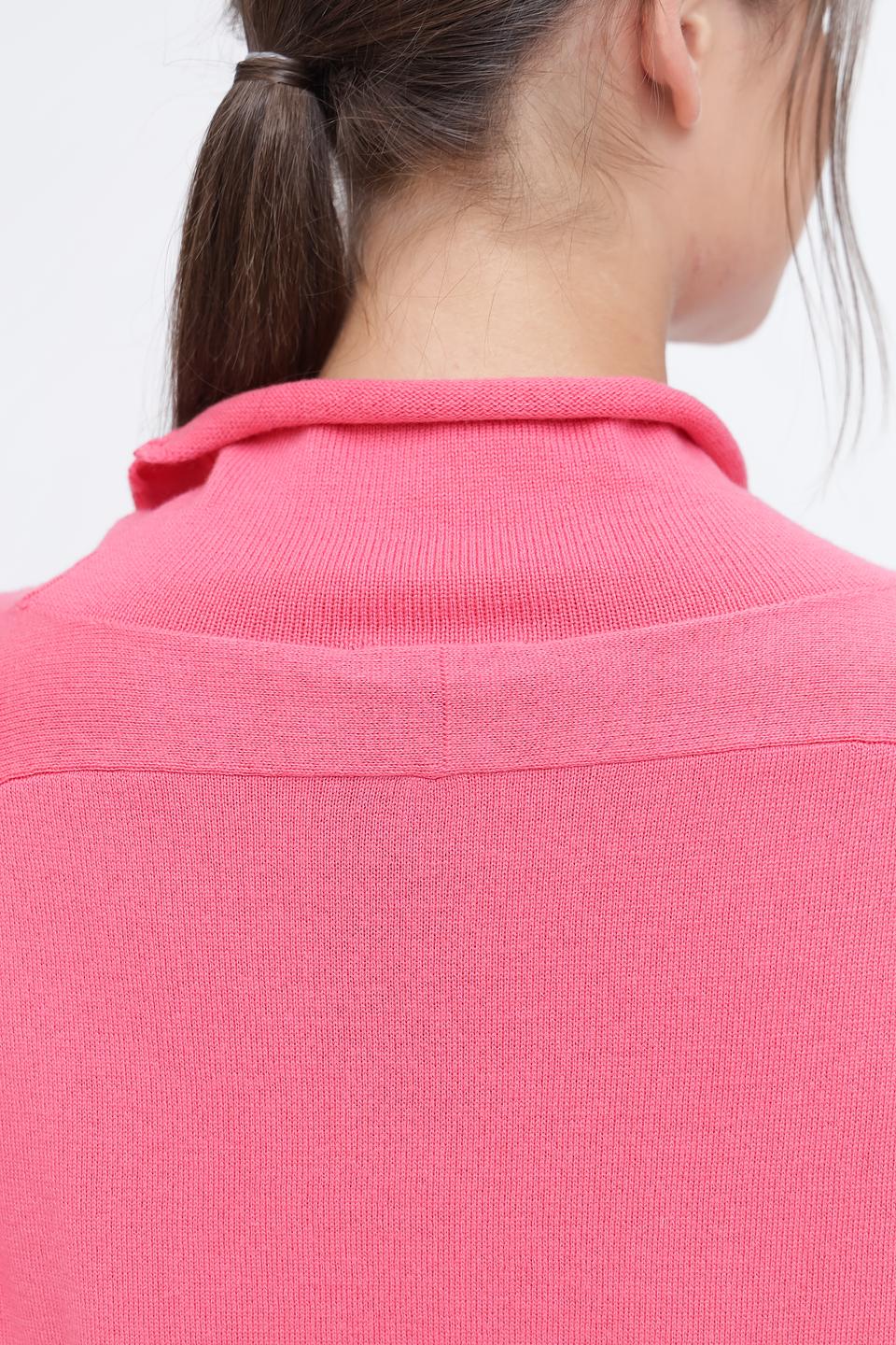 Пуловер Pezzo с горлом розовый