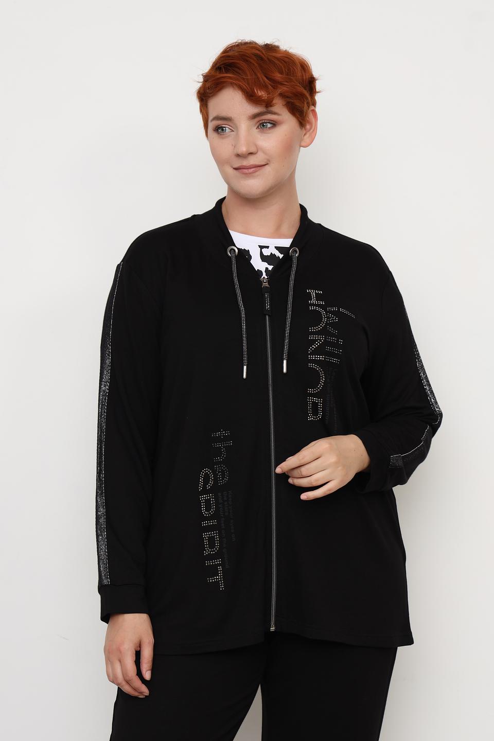 Кардиган Doris Streich чёрный с декором
