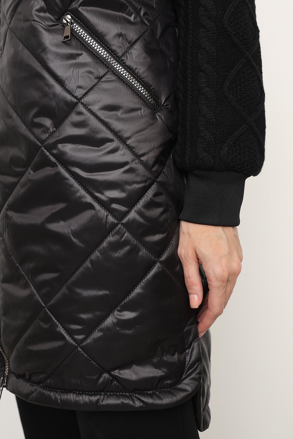 Пальто-жилет Beatris стеганое чёрное