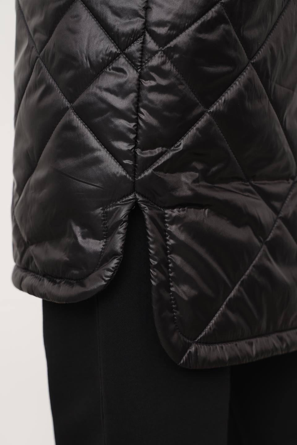 Пальто-жилет Beatris стеганое чёрное