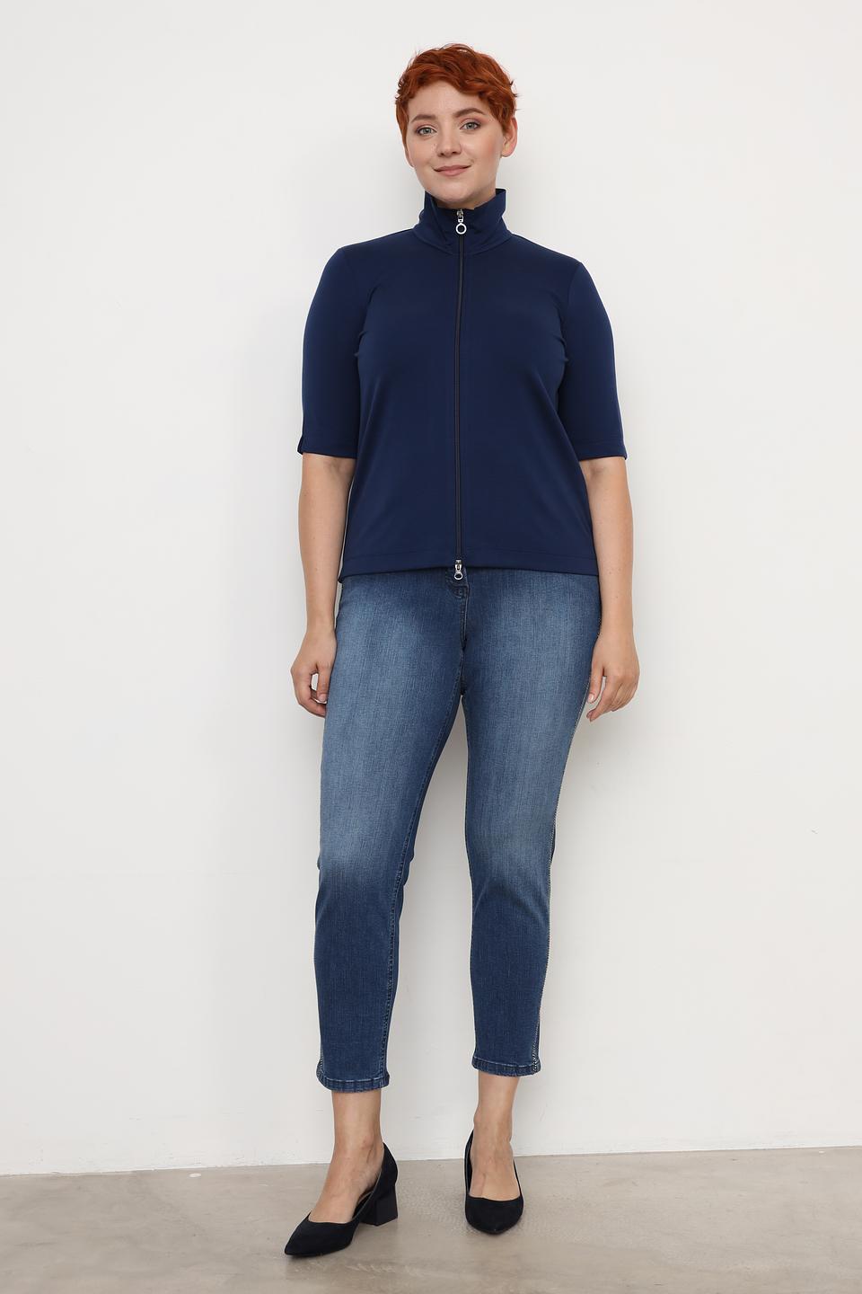 Пуловер Margittes с молнией синий