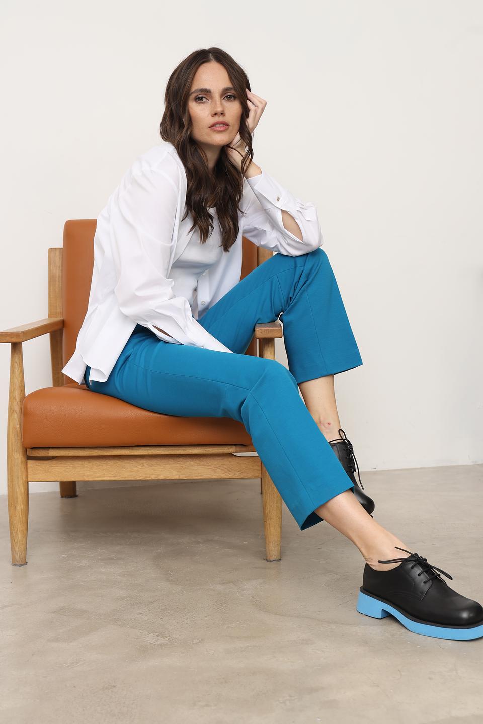 Брюки классические Luisa Cerano бирюзовые