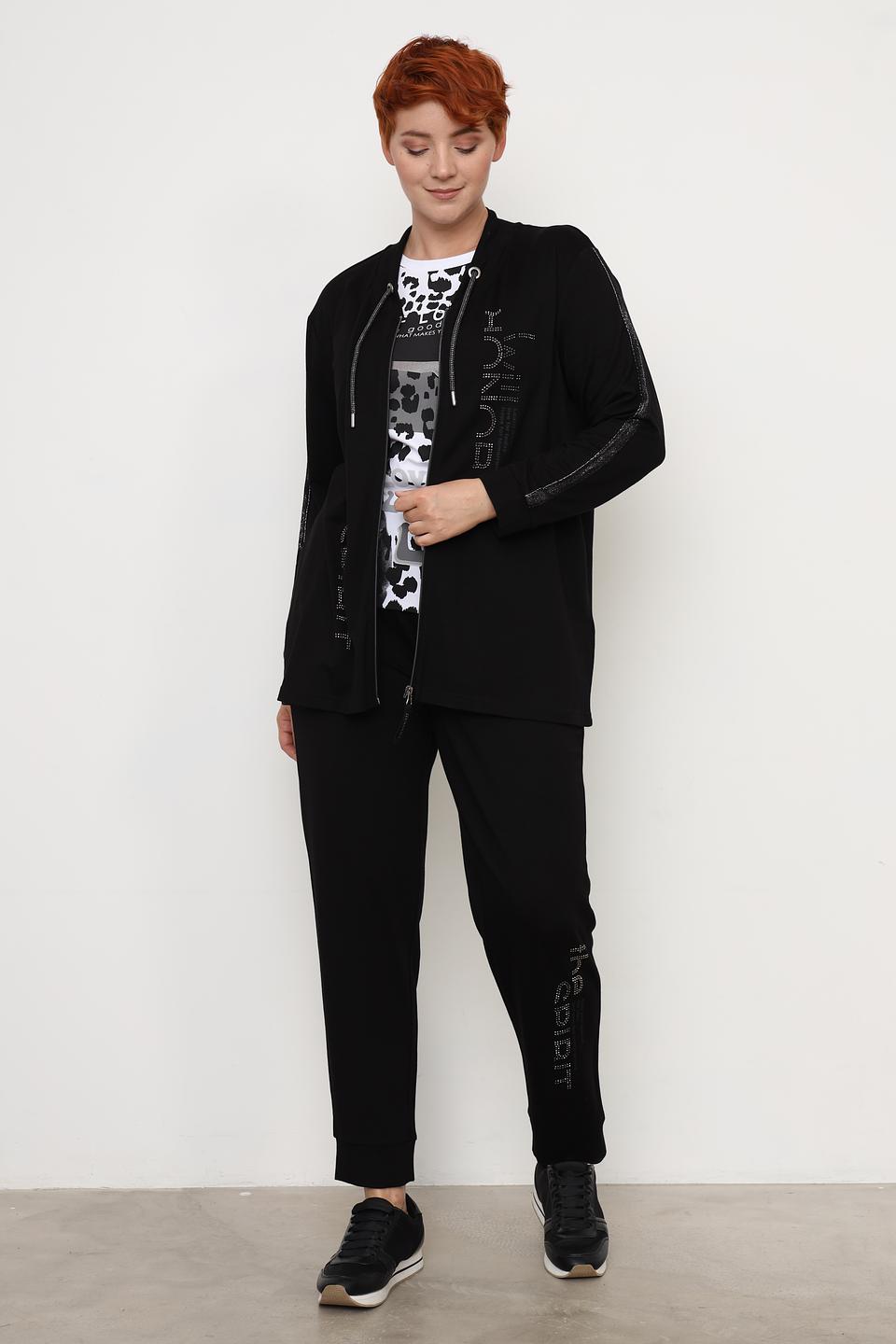 Брюки Doris Streich с логотипом чёрные