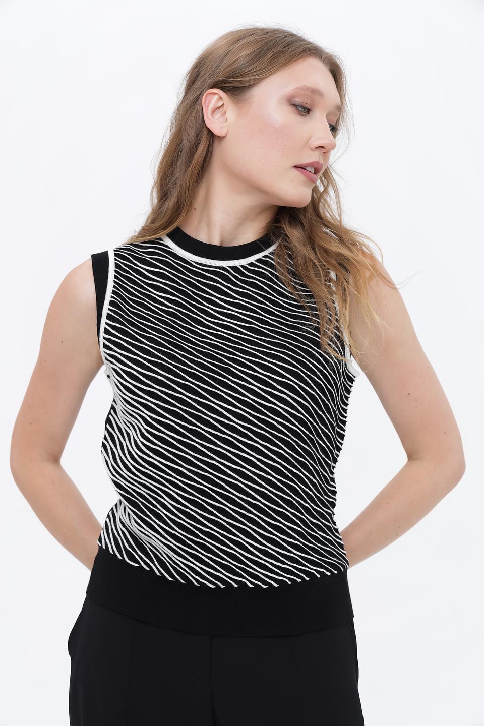 Топ Boss Black полоска чёрный
