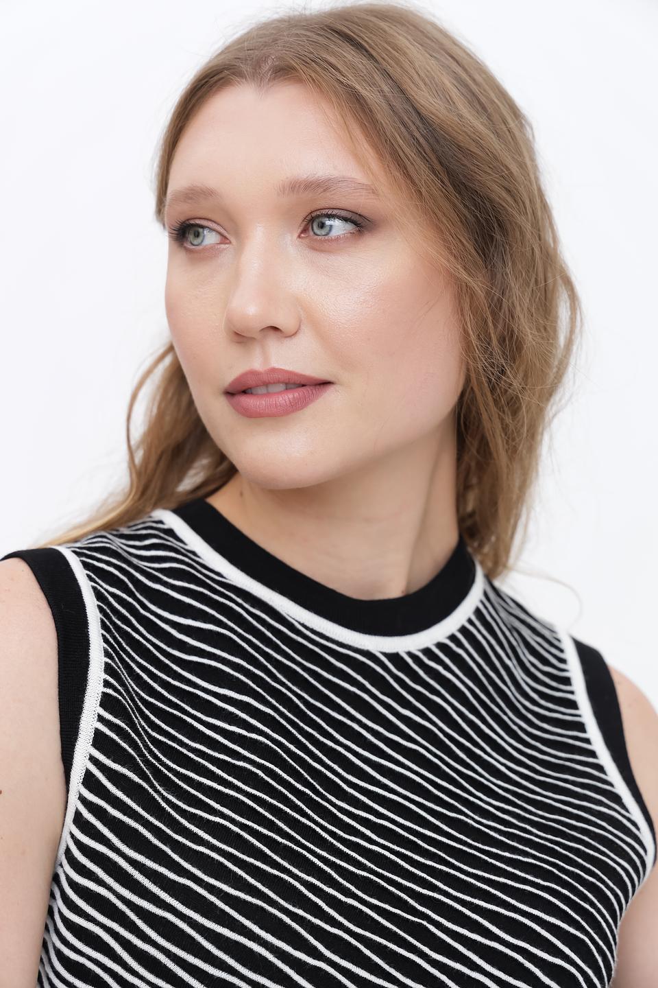 Топ Boss Black полоска чёрный